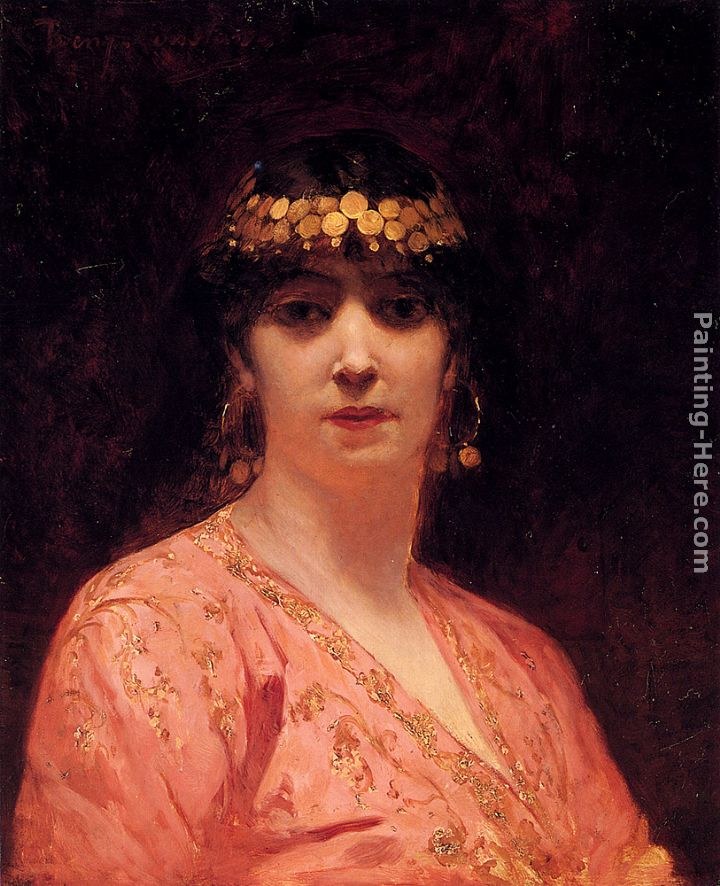 Benjamin Jean Joseph Constant Portrait Of An Arab Woman